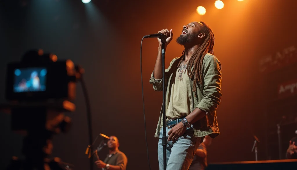 Lead singer with dreadlocks